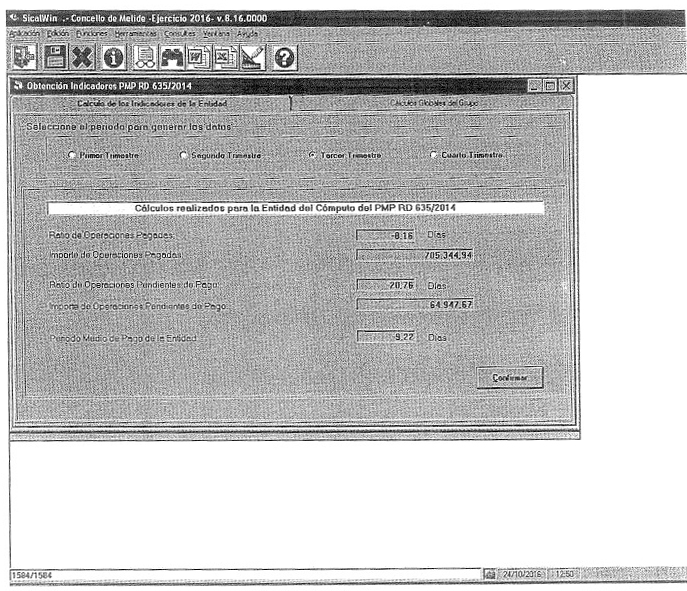 Pago Proveedores Terceiro Trimestre